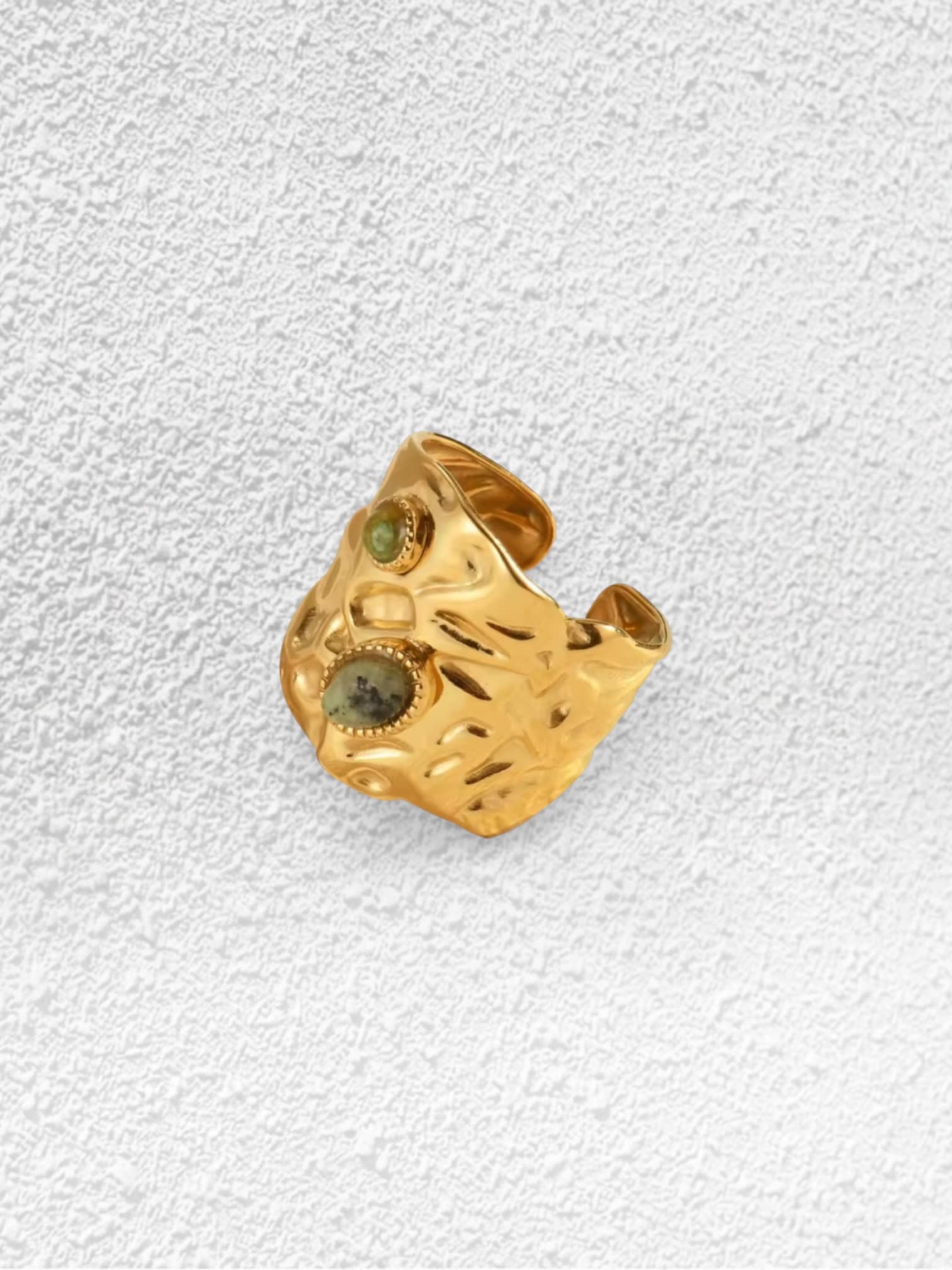Anillo Terraza · Banda Irregular Piedras Verdes