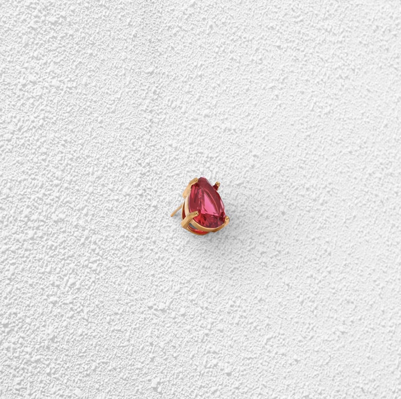 Pendiente Lava · Cristal Rojo Gota