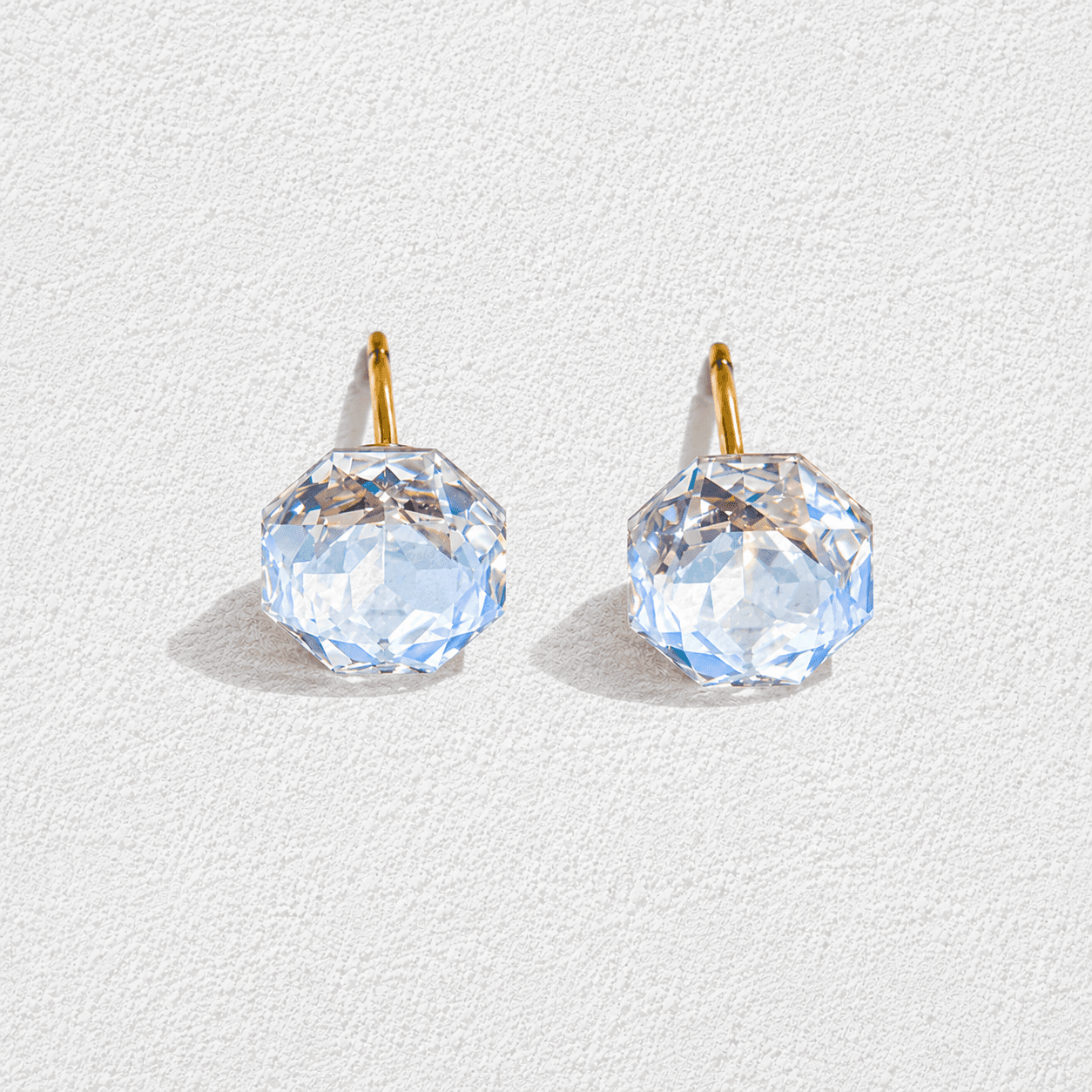 Isca · Pendientes octogonales azul claro