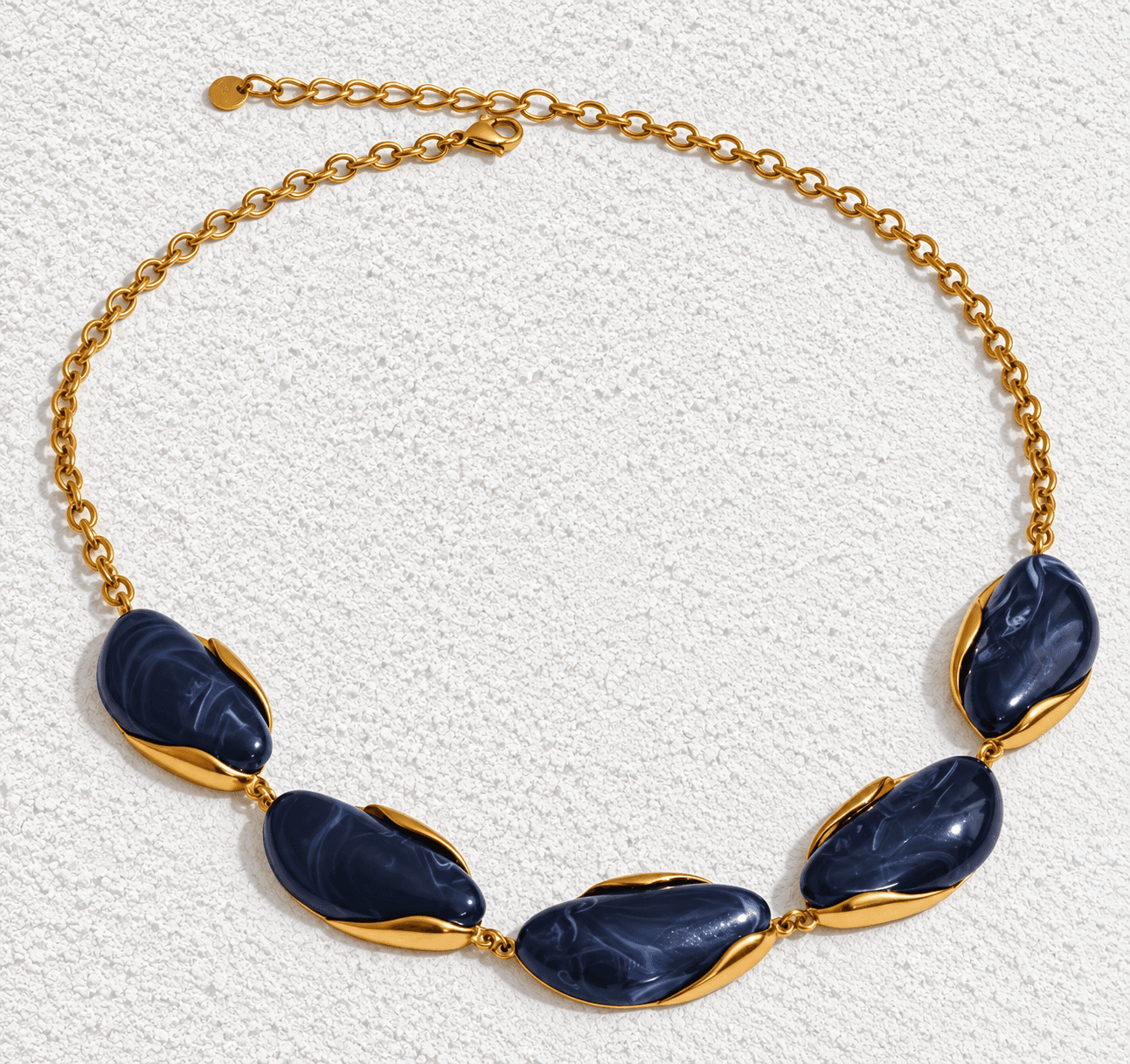 Bajamar · Collar piedras azules ovaladas