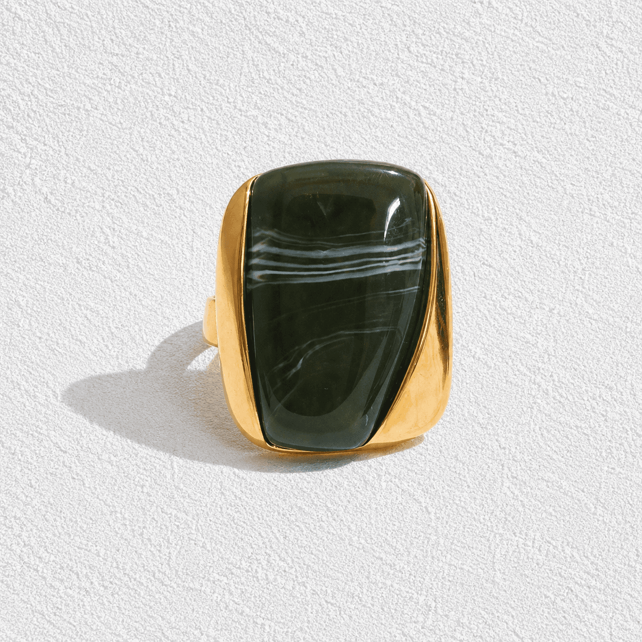 Timanfaya · Anillo piedra Verde Oscuro