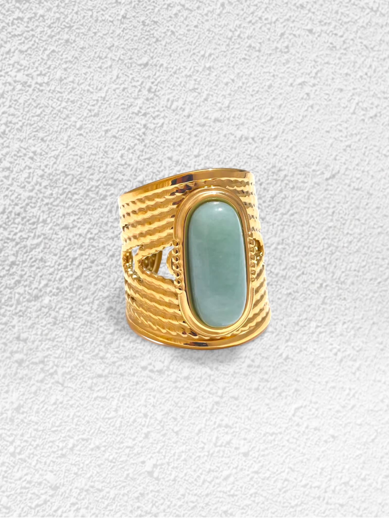 Anillo Sirocco · Piedra Agua y Oro