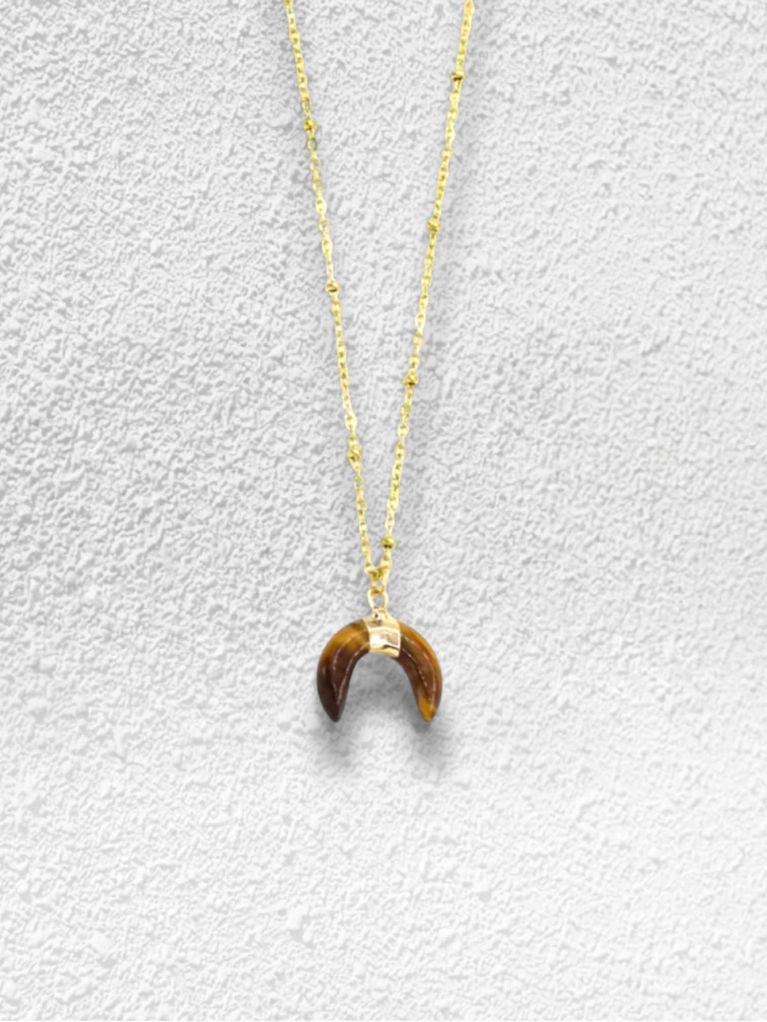 Collar Tigre · Cadena Satélite Cuerno Ojo de Tigre