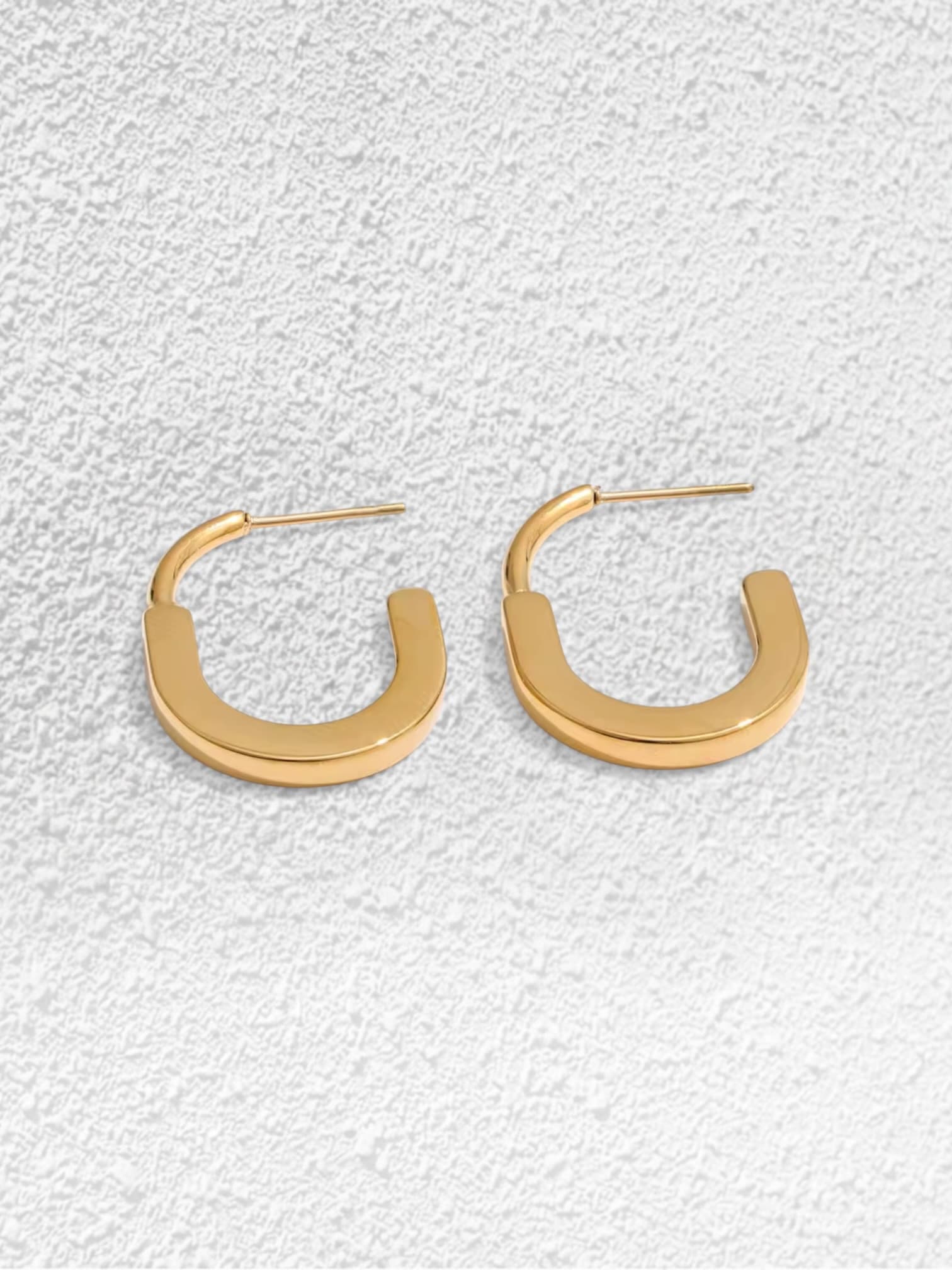 Pendientes Porto · Aro Cuadrado Liso