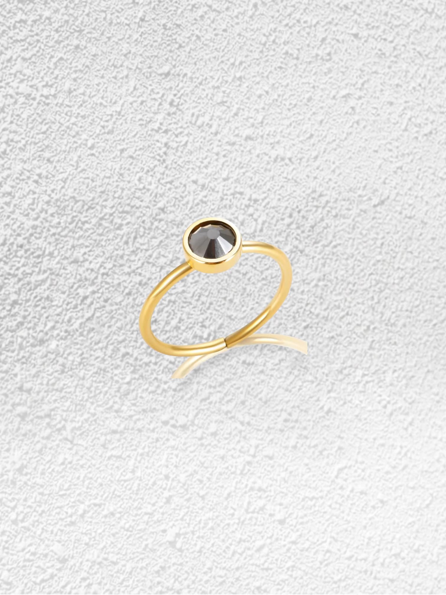 Anillo Atardecer · Espiral Dorado Cristal Cognac