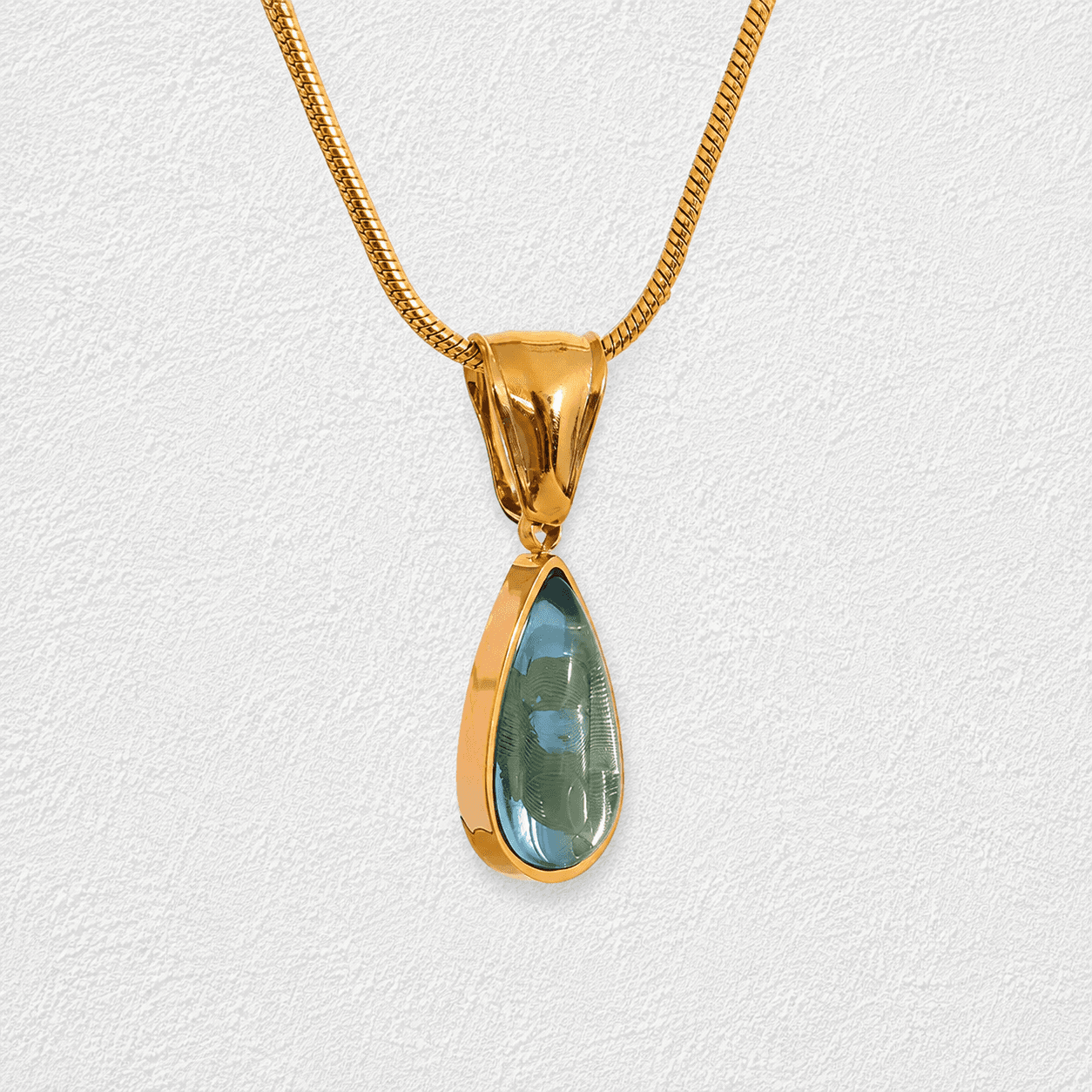 Órzola · Colgante gota azul-verde