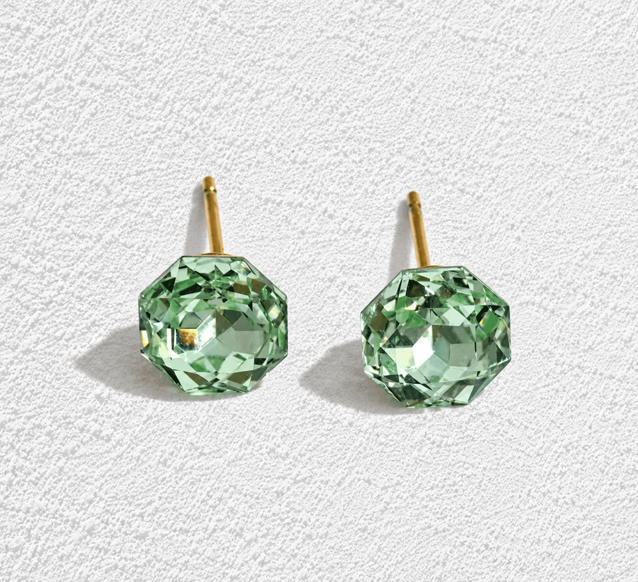 Tabaiba · Pendientes octogonales verde claro