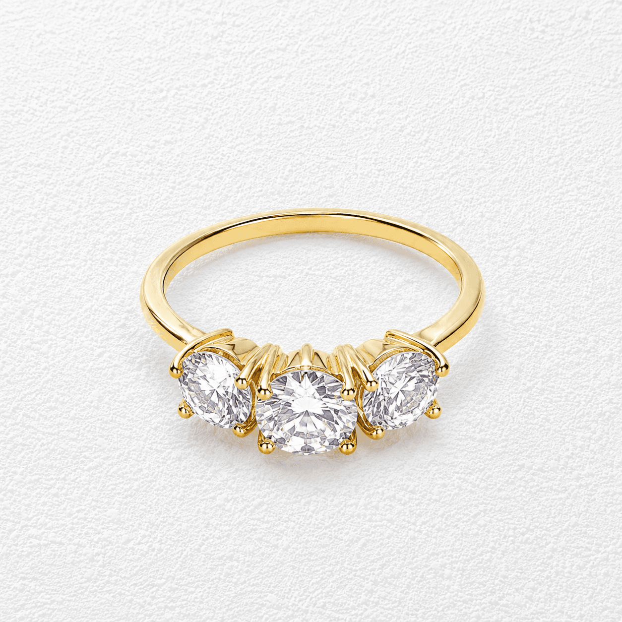 TRES ESTRELLAS · Anillo con tres cristales blancos